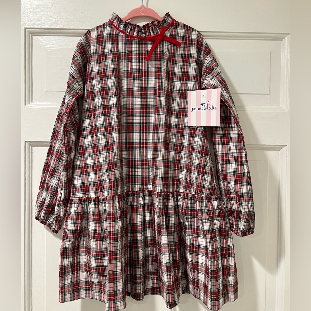 James & Lottie Christmas Plaid Penelope Dress size 6